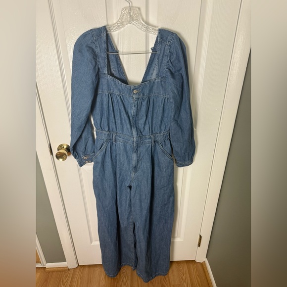 Free People We The Free Clara Denim Jumpsuit S - Picture 2 of 8